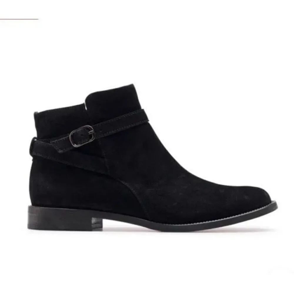 PAUL GREEN Reeve Ankle Boot, Bootie Black Soft Suede $535 New Size UK 7.5 US 10